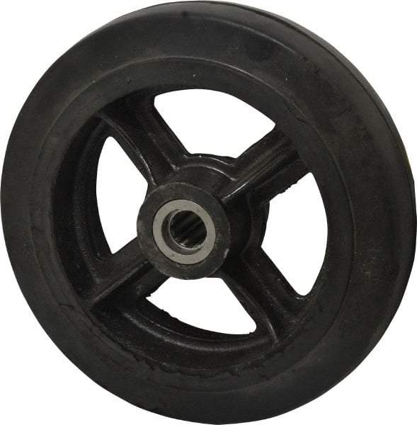 Fairbanks - 10 Inch Diameter x 2-1/2 Inch Wide, Rubber Caster Wheel - 1,500 Lb. Capacity, 2-3/4 Inch Hub Length, 7/8 Inch Axle Diameter, Roller Bearing - A1 Tooling