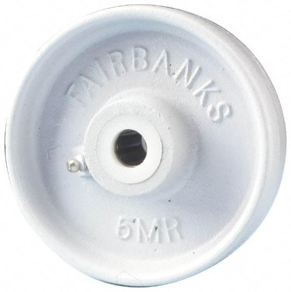 Fairbanks - 6 Inch Diameter x 2 Inch Wide, Cast Iron Caster Wheel - 1,200 Lb. Capacity, 2-1/4 Inch Hub Length, 1/2 Inch Axle Diameter, Plain Bearing - A1 Tooling