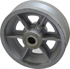 Fairbanks - 6 Inch Diameter x 2 Inch Wide, Cast Iron Caster Wheel - 1,200 Lb. Capacity, 2-3/16 Inch Hub Length, 3/4 Inch Axle Diameter, Roller Bearing - A1 Tooling