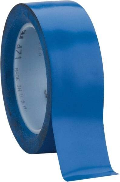 3M - Blue Solid Color Vinyl Tape - 1-1/2" Wide x 108' Long x 5.2 mil Thick, General Traffic - A1 Tooling