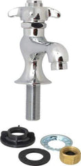 B&K Mueller - Standard, One Handle Design, Chrome, Round Deck Plate Single Mount Faucet - 4 Spoke Handle - A1 Tooling