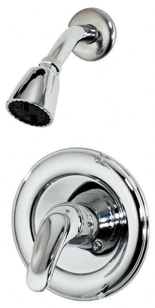 B&K Mueller - Concealed, One Handle, Chrome Coated, Brass, Valve and Shower Head - Lever Handle, Metal Handle - A1 Tooling