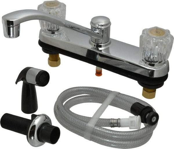 B&K Mueller - Deck Plate Mount, Kitchen Faucet with Spray - Two Handle, Knob Handle, Standard Spout - A1 Tooling