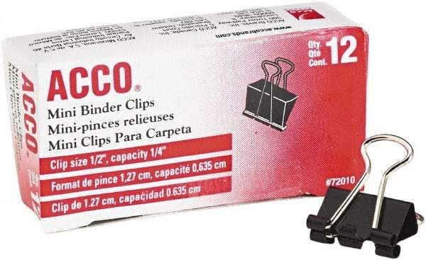 ACCO - 1/2" Wide Binder Clip - Black/Silver - A1 Tooling