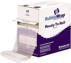 Sealed Air - 65' Long x 12" Wide x 1/2" Thick, Large Sized Bubble Roll - Clear - A1 Tooling