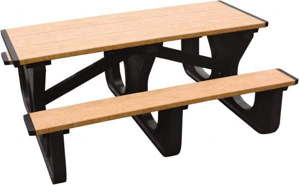 Vestil - 60" Long x 72" Wide x 30-1/2" High Stationary Rectangular Activity/Utility Table - Cedar & Black, Plastic - A1 Tooling