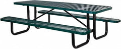 Vestil - 72" Long x 61-5/8" Wide x 30.38" High Stationary Activity/Utility Table without Back Rests - Green, Steel - A1 Tooling