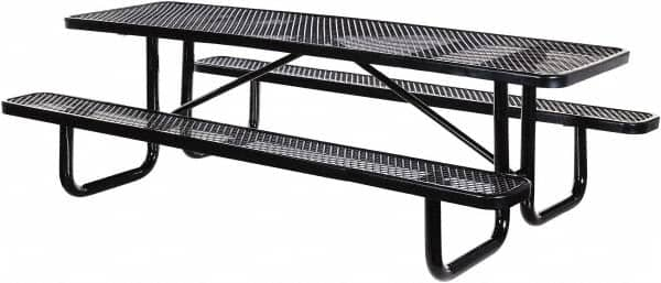 Vestil - 72" Long x 61-5/8" Wide x 30.38" High Stationary Activity/Utility Table without Back Rests - Black, Steel - A1 Tooling