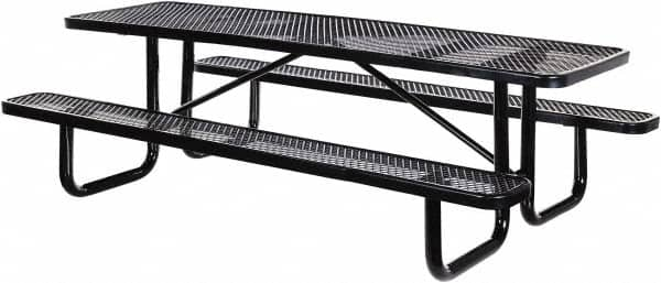 Vestil - 96" Long x 61-5/8" Wide x 30.38" High Stationary Activity/Utility Table without Back Rests - Black, Steel - A1 Tooling