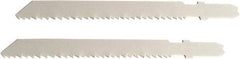 Disston - 3-1/2" Long, 10 to 14 Teeth per Inch, Bi-Metal Jig Saw Blade - Toothed Edge, 0.06" Thick, U-Shank, Raker Tooth Set - A1 Tooling