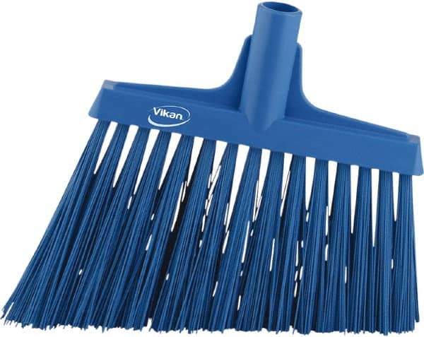 Vikan - 9-1/2" Wide, Blue Synthetic Bristles, Angled Broom - A1 Tooling