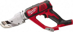 Milwaukee Tool - 3,000 SPM, 18 Volt, Inline Handle, Handheld Cordless Shear - 18 Gauge (Mild Steel) Cutting Capacity - A1 Tooling