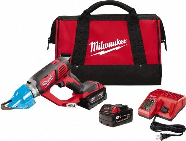 Milwaukee Tool - 3,000 SPM, 18 Volt, Inline Handle, Handheld Cordless Shear - A1 Tooling