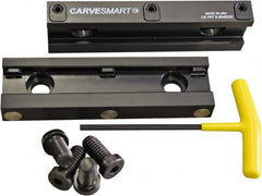 CarveSmart - 3/4" Jaw Width, 1.685" Jaw Height, 3/4" Jaw Thickness, Quick Change Jaw System Vise Jaw Sets - Aluminum, Bolt-On, 2 Jaws, Soft Jaws - A1 Tooling