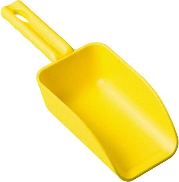 Remco - 16 oz Yellow Polypropylene Flat Bottom Scoop - 3.2" Wide x 2" Deep Bowl, 10.4" OAL - A1 Tooling