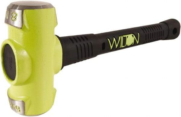 Wilton - 8 Lb Head, 16" Long Sledge Hammer - Steel Head, Steel Handle with Grip - A1 Tooling