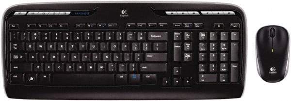 Logitech - Black Keyboard/Mouse - Use with Windows XP, Vista, 7, 8 - A1 Tooling