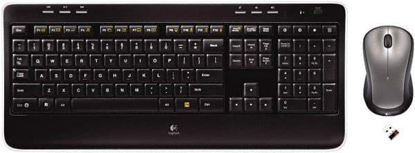 Logitech - Black Keyboard/Mouse - Use with Windows XP, Vista, 7, 8 - A1 Tooling