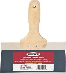 Hyde Tools - 8" Wide Flexible Blade Steel Joint Knife - Flexible, Hardwood Handle - A1 Tooling