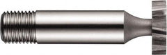 DORMER - 3/4" Diam x 3/16" Face Width, High Speed Steel, 6 Teeth, Shank Connection Woodruff Keyseat Cutter - Uncoated, 1/2" Shank, Staggered Teeth, ANSI 606 - A1 Tooling