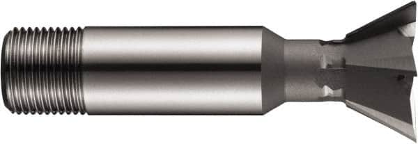 DORMER - 3/4" Diam x 0.2756" Width of Cut, 60° Included Angle, High Speed Steel Dovetail Cutter - 1/2" Shank Diam, Uncoated - A1 Tooling