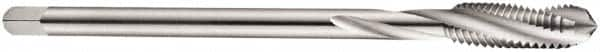 DORMER - M10x1.50 Metric Coarse 3 Flute 6H Bottoming Spiral Flute Tap - Cobalt, Bright Finish, 100mm OAL, Right Hand Flute, Right Hand Thread, Series E258 - Exact Industrial Supply