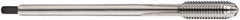 DORMER - M12x1.75 Metric Coarse 6H 3 Flute Bright Finish Cobalt Straight Flute Machine Tap - Bottoming, Right Hand Thread, 110mm OAL, 23mm Thread Length, Oversize - Exact Industrial Supply