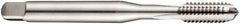 DORMER - #10-24 UNC 2B 3 Flute Bright Finish Cobalt Straight Flute Machine Tap - Bottoming, Right Hand Thread, 70mm OAL, 13mm Thread Length, Oversize - Exact Industrial Supply