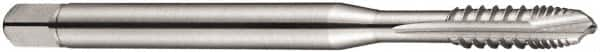 DORMER - M8x1.25 Metric Coarse, 3 Flute, Bright Finish, Cobalt Spiral Point Tap - Plug Chamfer, Right Hand Thread, 90mm OAL, 18mm Thread Length, 8mm Shank Diam, 6H Class of Fit, Series E216 - Exact Industrial Supply