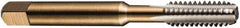 DORMER - 9/16-18 UNF 2B/3B 4 Flute Bright Finish High Speed Steel Straight Flute Standard Hand Tap - Plug, Right Hand Thread, 3-19/32" OAL, 0.9843" Thread Length, H3 Limit, Oversize - Exact Industrial Supply