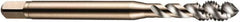 DORMER - M12x1.75 Metric Coarse 3 Flute 6H Bottoming Spiral Flute Tap - Cobalt, Bright Finish, 89mm OAL, Right Hand Flute, Right Hand Thread, Series E002 - A1 Tooling