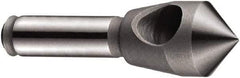 DORMER - 14mm Head Diam, 8mm Shank Diam, 1 Flute 90° Cobalt Countersink - Bright Finish, 48mm OAL, Single End, Straight Shank, Right Hand Cut - A1 Tooling