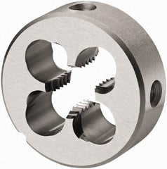 DORMER - 3/8-24 UNF Thread, High Speed Steel Round Die - 11mm Thick, Right Hand Thread, Series F130 - Exact Industrial Supply