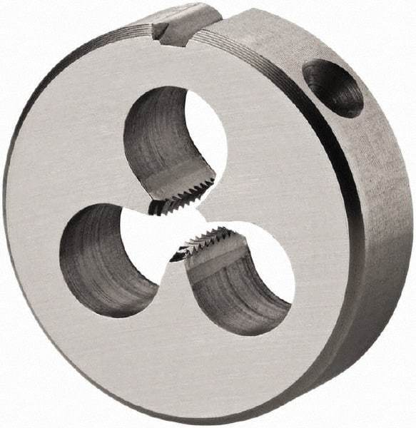 DORMER - M2.6x0.45 Metric Coarse Thread, High Speed Steel Round Die - 5mm Thick, Right Hand Thread, Series F100 - Exact Industrial Supply