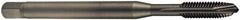 DORMER - #5-40 UNC, 3 Flute, Oxide Finish, Cobalt Spiral Point Tap - Plug Chamfer, Right Hand Thread, 56mm OAL, 10mm Thread Length, 3.5mm Shank Diam, 2B Class of Fit, Series EP21 - Exact Industrial Supply