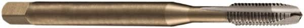 DORMER - #6-32 UNC, 3 Flute, Bright Finish, Cobalt Spiral Point Tap - Plug Chamfer, Right Hand Thread, 56mm OAL, 11mm Thread Length, 4mm Shank Diam, 2B Class of Fit, Series EP20 - Exact Industrial Supply