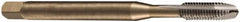 DORMER - #6-32 UNC, 3 Flute, Bright Finish, Cobalt Spiral Point Tap - Plug Chamfer, Right Hand Thread, 56mm OAL, 11mm Thread Length, 4mm Shank Diam, 2B Class of Fit, Series EP20 - Exact Industrial Supply