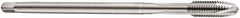 DORMER - M4x0.70 Metric Coarse 3 Flute Bright Finish Cobalt Spiral Point Extension Tap - Plug Chamfer, 73mm OAL, 6H Class of Fit, Series E606 - Exact Industrial Supply