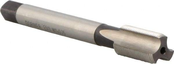 DORMER - M11x0.75 Metric Fine 6H 3 Flute Bright Finish High Speed Steel Straight Flute Machine Tap - Bottoming, Right Hand Thread, 85mm OAL, 19mm Thread Length, Oversize - Exact Industrial Supply