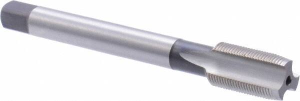 DORMER - M11x0.75 Metric Fine 6H 3 Flute Bright Finish High Speed Steel Straight Flute Machine Tap - Plug, Right Hand Thread, 85mm OAL, 19mm Thread Length, Oversize - Exact Industrial Supply