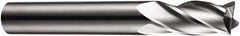 DORMER - 4 Flute Solid Carbide Roughing & Finishing Square End Mill - Uncoated, Straight Shank, 30° Helix, Centercutting, Regular Length - A1 Tooling