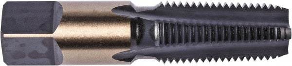 Union Butterfield - 3/8-18 NPT Thread, 4 Flute Standard Pipe Tap - 2-9/16" OAL, 1-1/16" Thread Length, Oxide Finish, High Speed Steel - Exact Industrial Supply