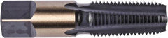 Union Butterfield - 3/8-18 NPT Thread, 4 Flute Standard Pipe Tap - 2-9/16" OAL, 1-1/16" Thread Length, Oxide Finish, High Speed Steel - Exact Industrial Supply