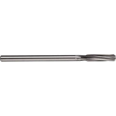 Chucking Reamer: 1/2″ Dia, 8″ OAL, 2″ Flute Length, Straight Shank, High Speed Steel 6 Flute, RH