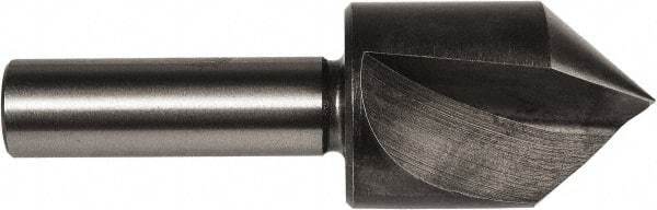 Union Butterfield - 1-1/2" Head Diam, 1/2" Shank Diam, 1 Flute 90° High Speed Steel Countersink - Bright Finish, 3-7/8" OAL, Single End, Straight Shank, Right Hand Cut - A1 Tooling