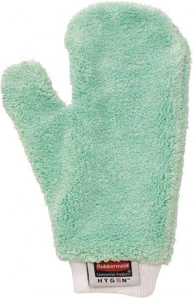 Rubbermaid - 11.9" Long Microfiber Cleaning & Dusting Mitt - Green, for Dusting - A1 Tooling