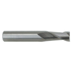 Corner Radius End Mill: 5/8″ Dia, 1-1/4″ LOC, 0.015″ Radius, 2 Flutes, Solid Carbide 3-1/2″ OAL, 5/8″ Shank Dia, 30 ° Helix, Bright/Uncoated, Corner Radius End, Centercutting, Series 121