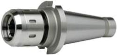 Accupro - CAT50 Taper Shank, 1-1/4" Hole Diam x 2.88" Nose Diam Milling Chuck - 3.54" Projection, 0.0002" TIR, Through-Spindle & DIN Flange Coolant, Balanced to 10,000 RPM - Exact Industrial Supply