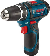 Bosch - 12 Volt 3/8" Chuck Pistol Grip Handle Cordless Drill - 0-350 & 0-1300 RPM, Reversible, 2 Lithium-Ion Batteries Included - A1 Tooling