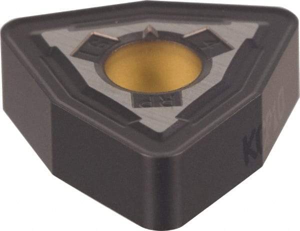 Kennametal - WNMG433 MN Grade KCP10 Carbide Turning Insert - TiCN/Al2O3 Finish, 80° Trigon, 1/2" Inscr Circle, 3/16" Thick, 3/64" Corner Radius - A1 Tooling